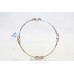 Sterling silver 925 jewelry bangle bracelet pink zircon gem stones C 570
